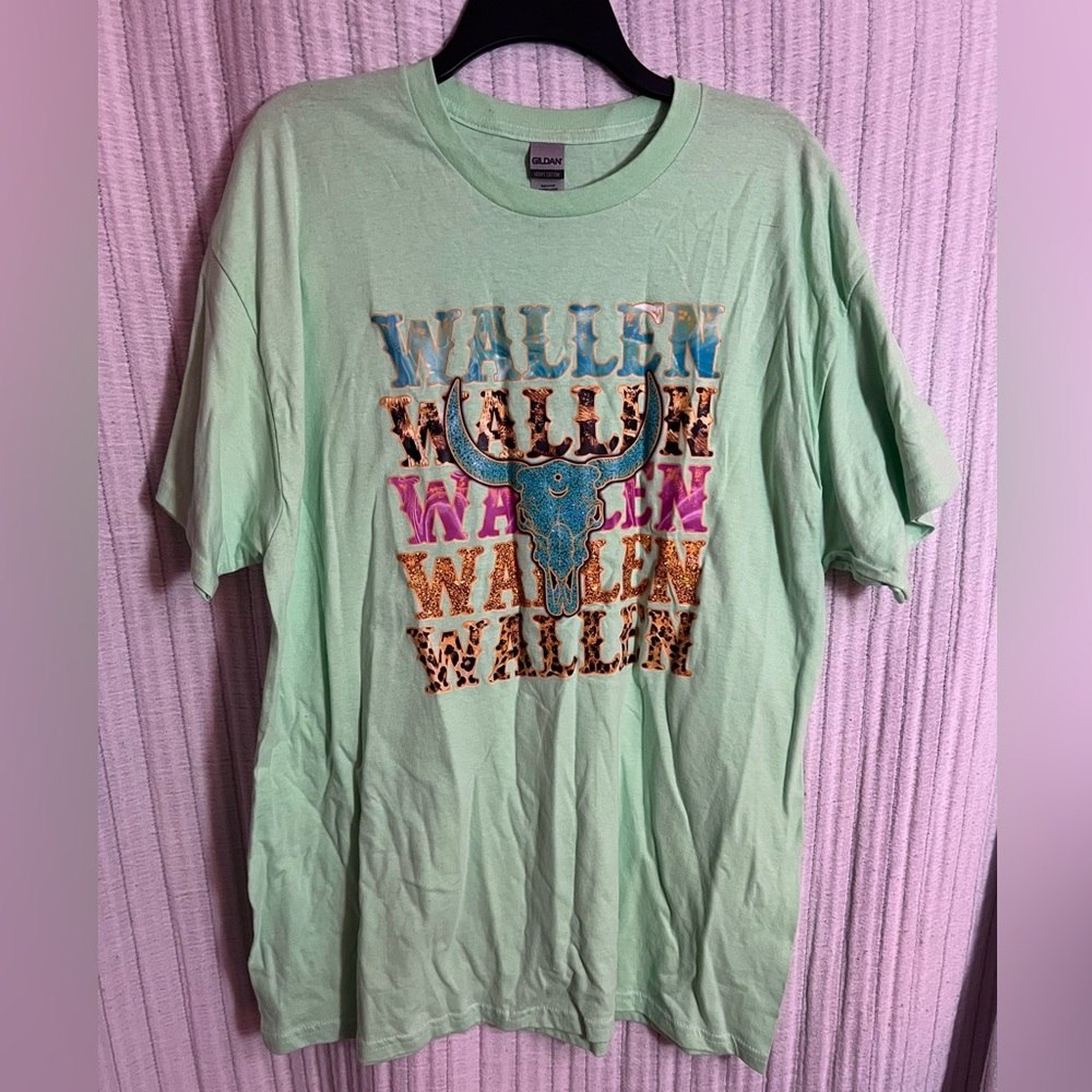Gildan Mint Green Morgan Wallen Graphic T-Shirt